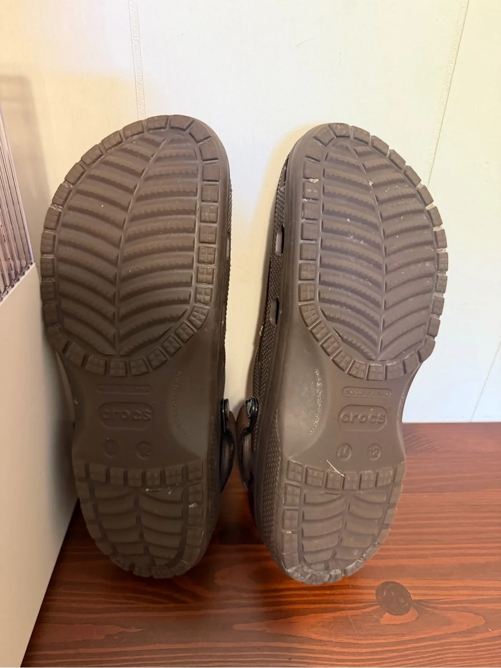 CROCS Brown Classic Clog Slip-On with Heel Strap